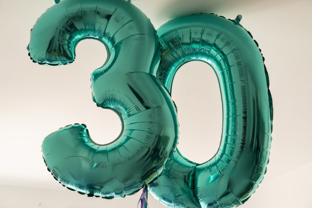 30 års fødselsdagsballoner