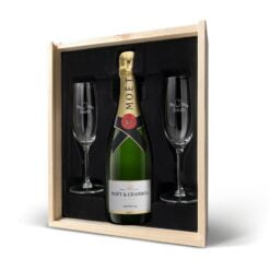 Champagnepakke med indgraveret glas - Moët & Chandon Brut