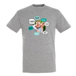 Personlig T-shirt - bedstefar -Grå - L